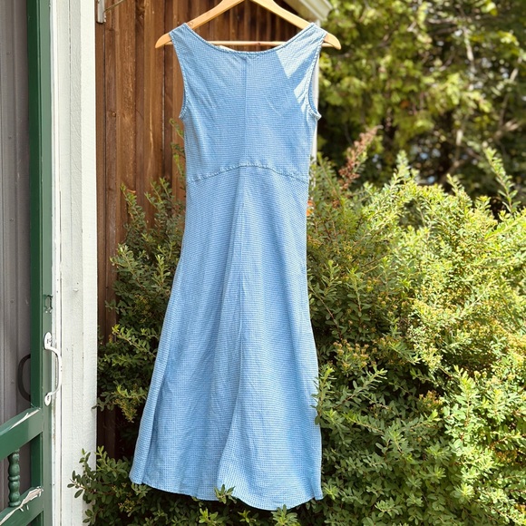 Cut Loose Fitted Flared Maxi Dress - Blue/Navy - S - Picture 3 of 6